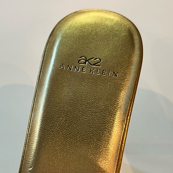 Anne Klein AK2 Gold Heel Sandals Size 10 - Picture 2 of 10